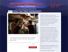 Tablet Screenshot of eriknelsonplumbing.com
